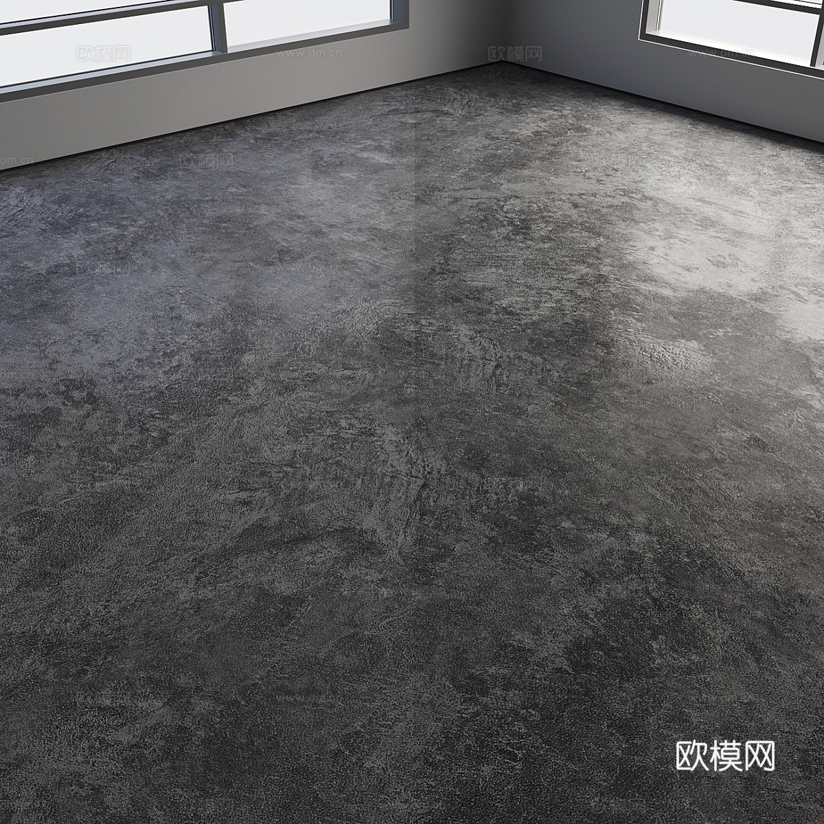 现代混凝土地面自流平材质3d模型
