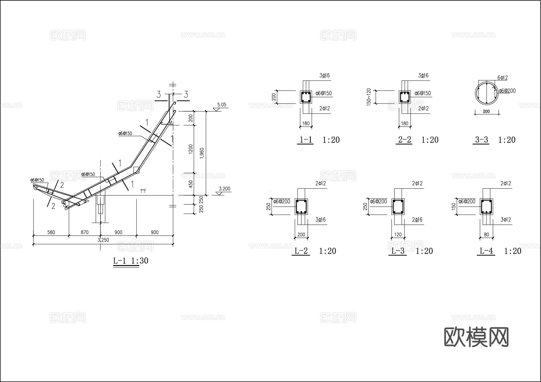 古建六角亭施工图纸cad施工图