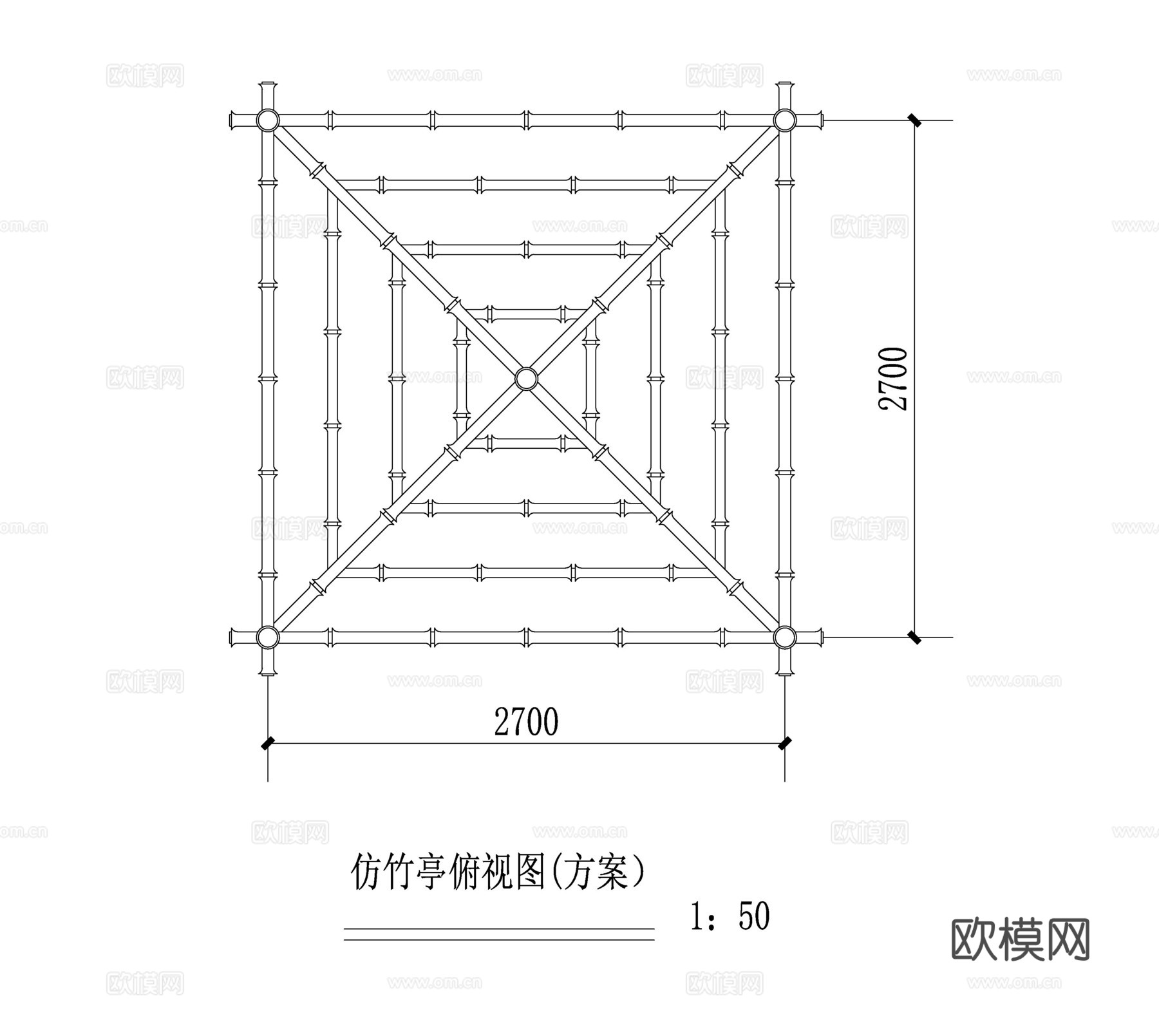 仿竹亭cad施工图