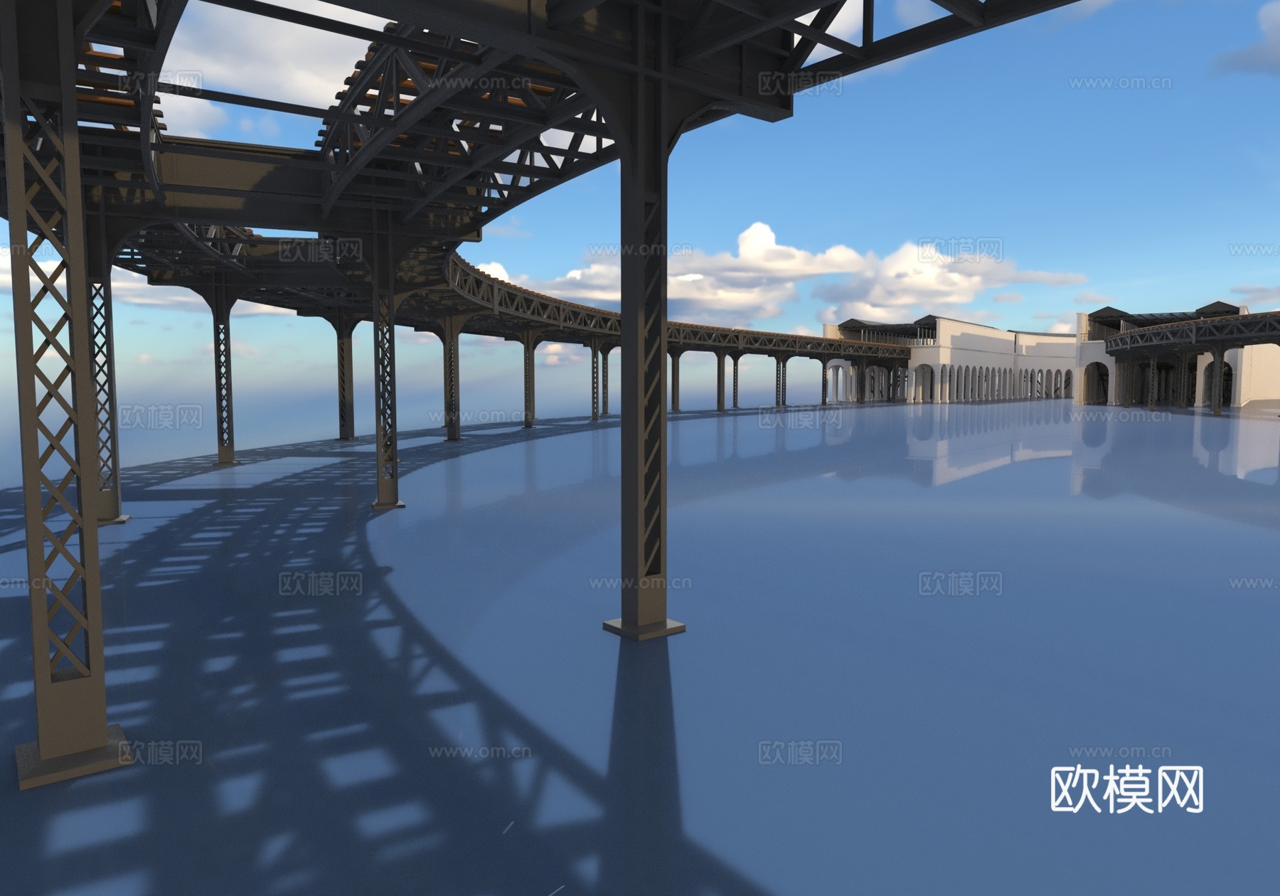复古车站3d模型