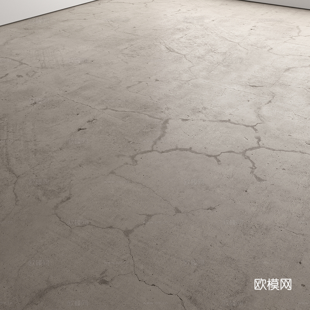现代侘寂水泥地面自流平材质3d模型