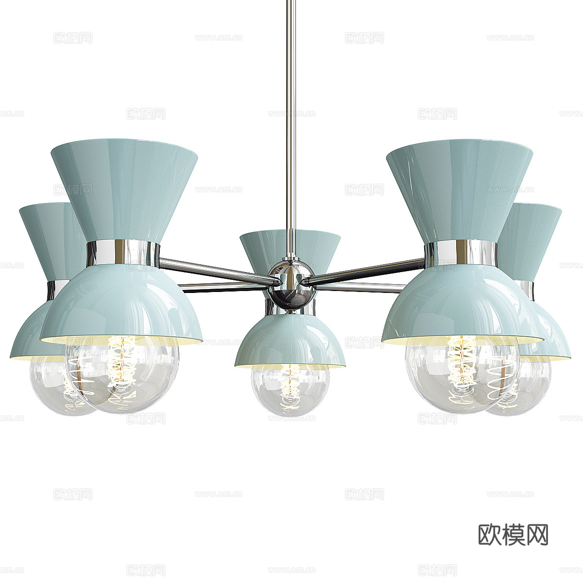 现代奶油风儿童房装饰吊灯3d模型