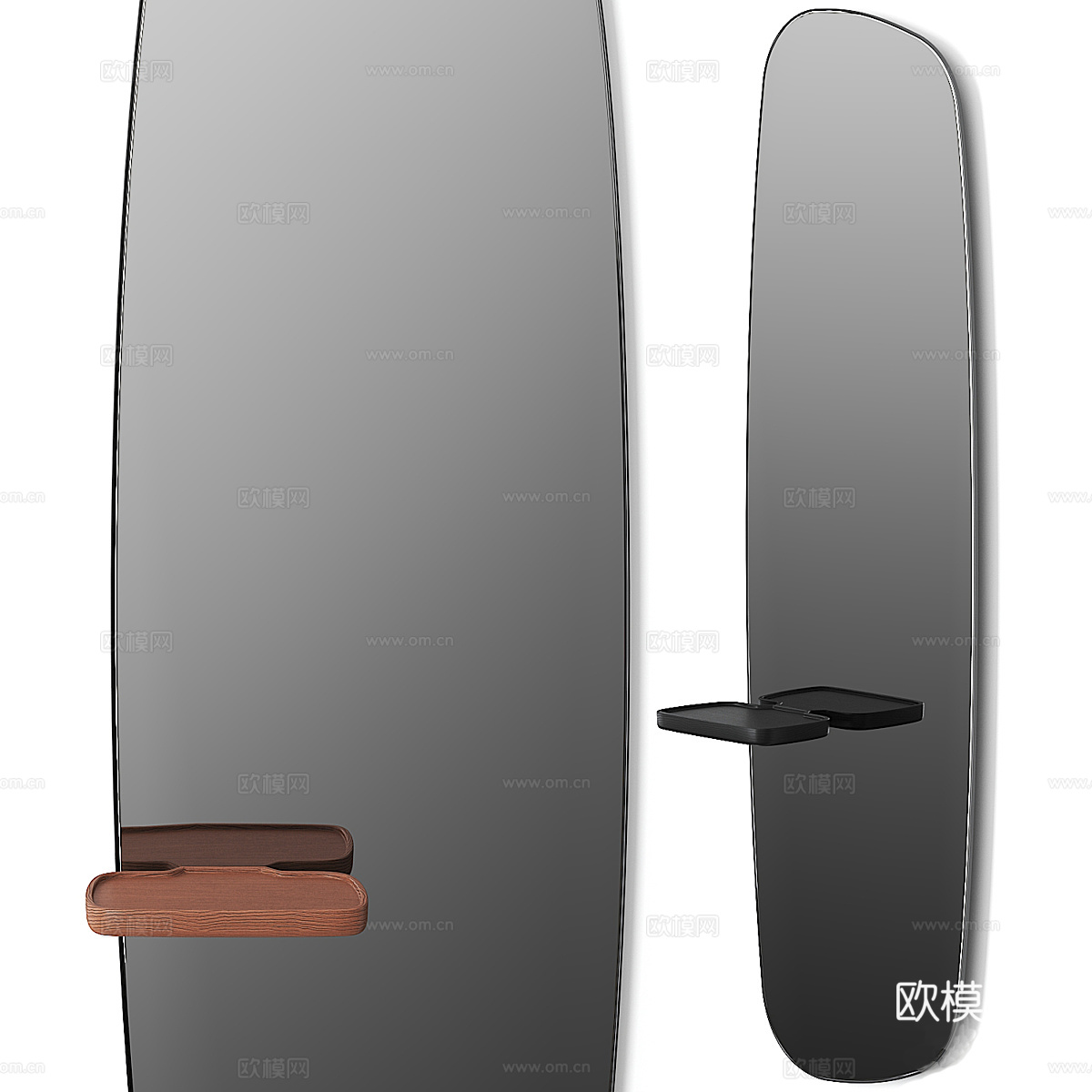现代意式极简装饰镜子3d模型