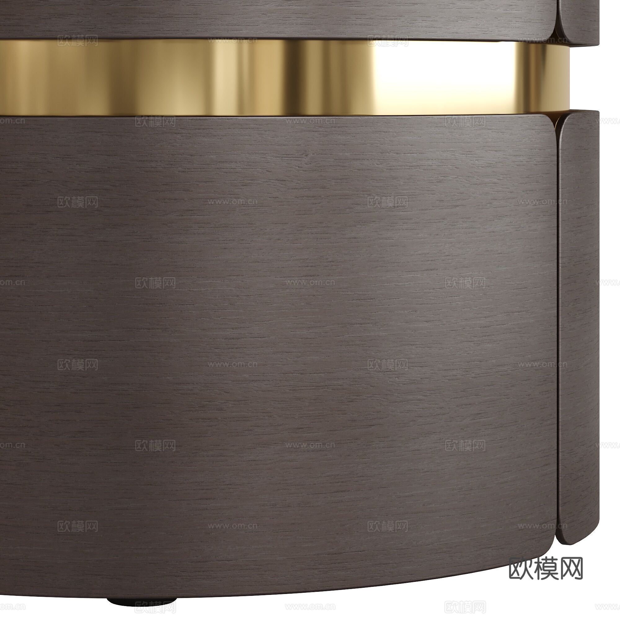 现代意式轻奢圆形床头柜3d模型