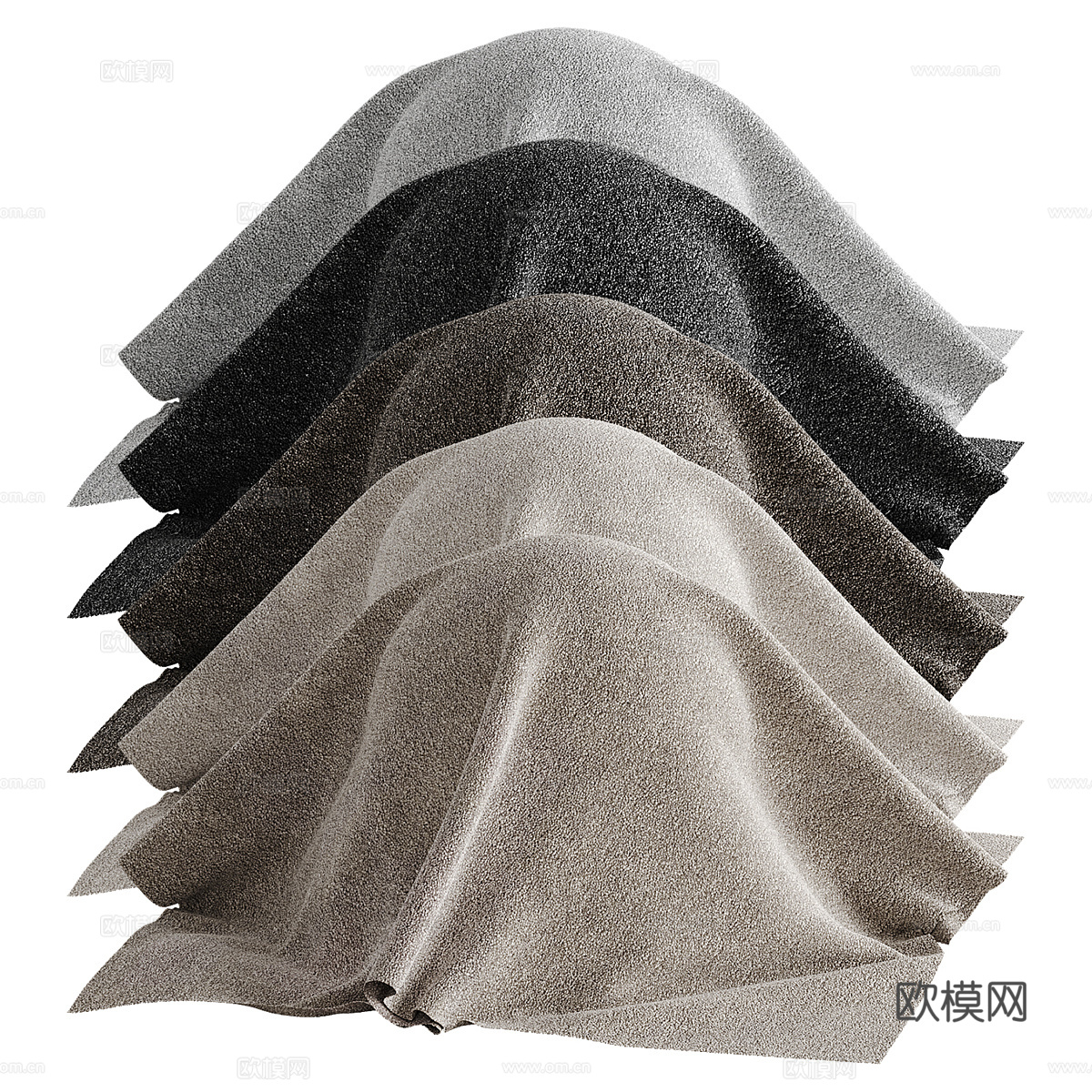 现代意式布料 无缝地毯材质3d模型