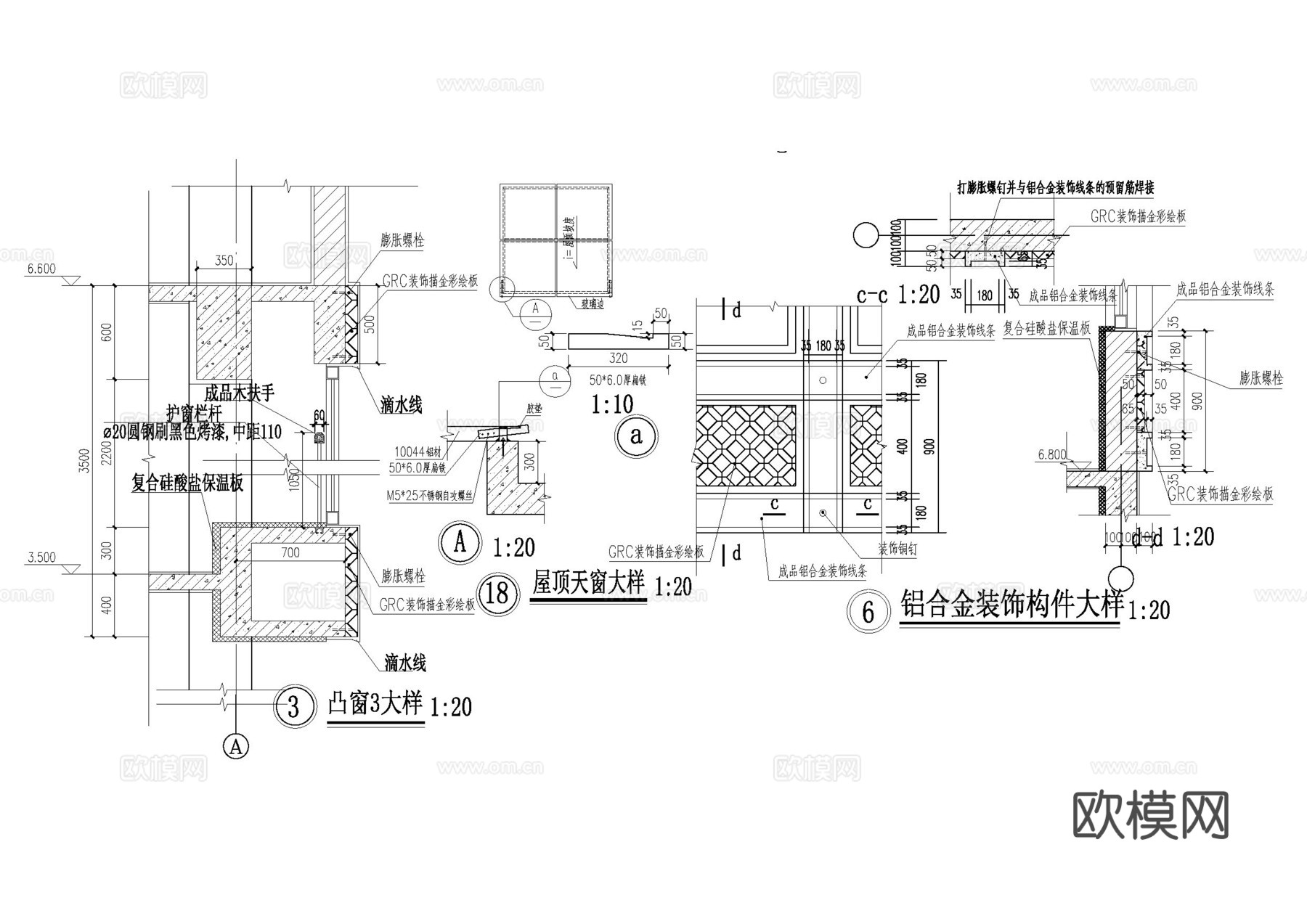 仿古住宅-节点图cad施工图