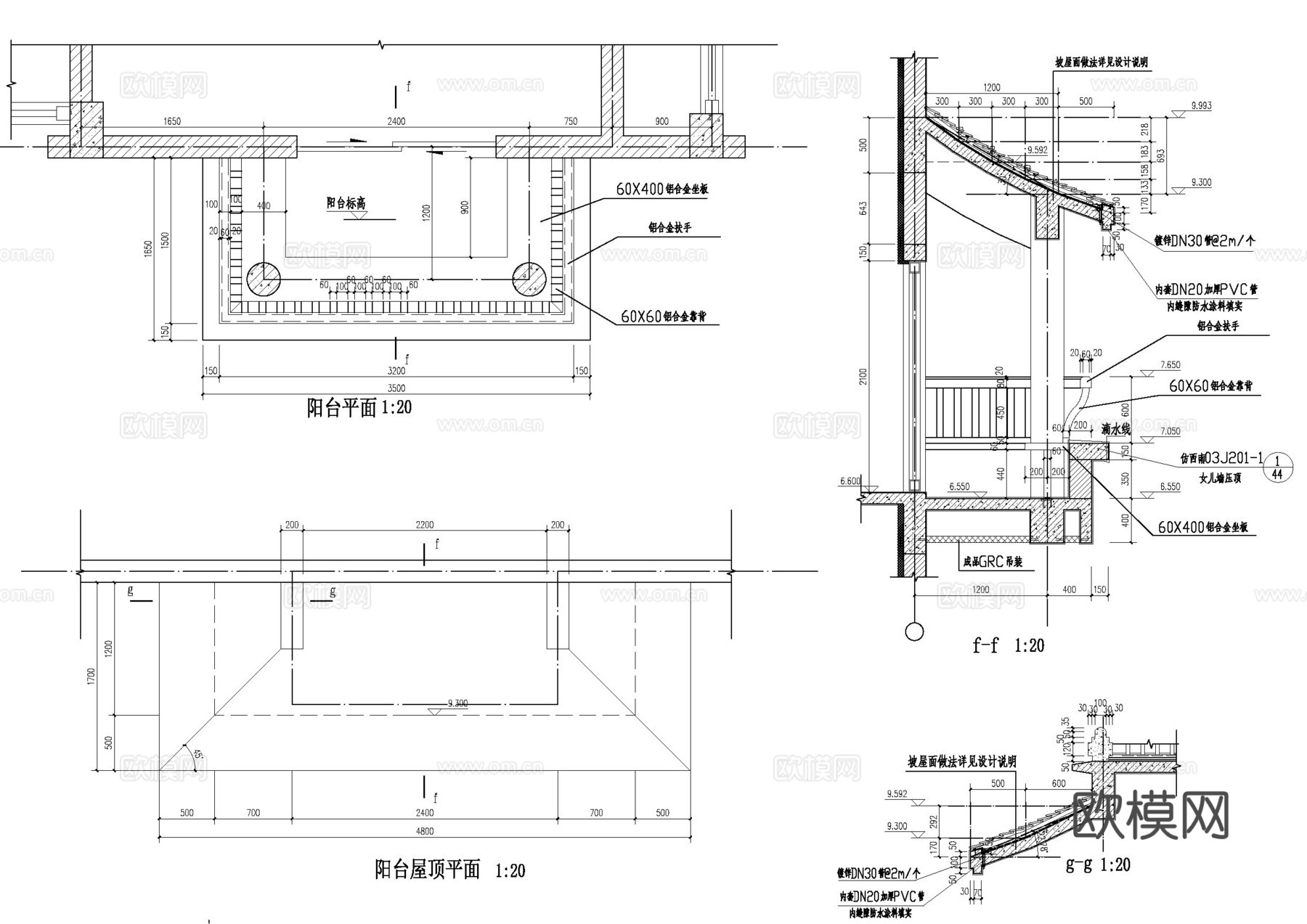 仿古住宅-节点图cad施工图