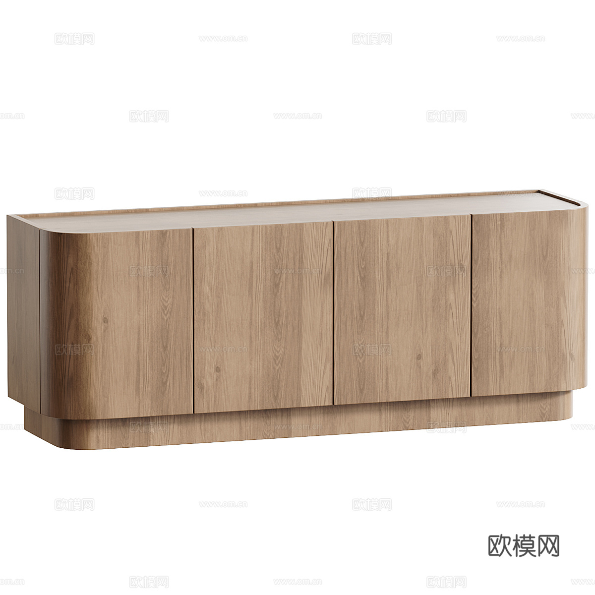 现代意式奶油风电视柜 边柜3d模型