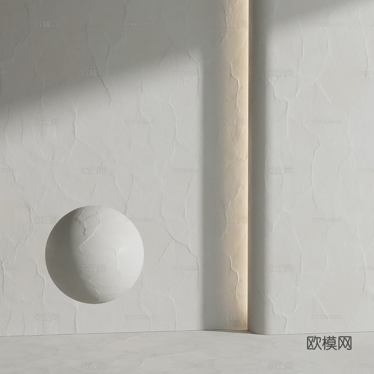 新中式侘寂涂料 肌理漆 艺术漆3d模型