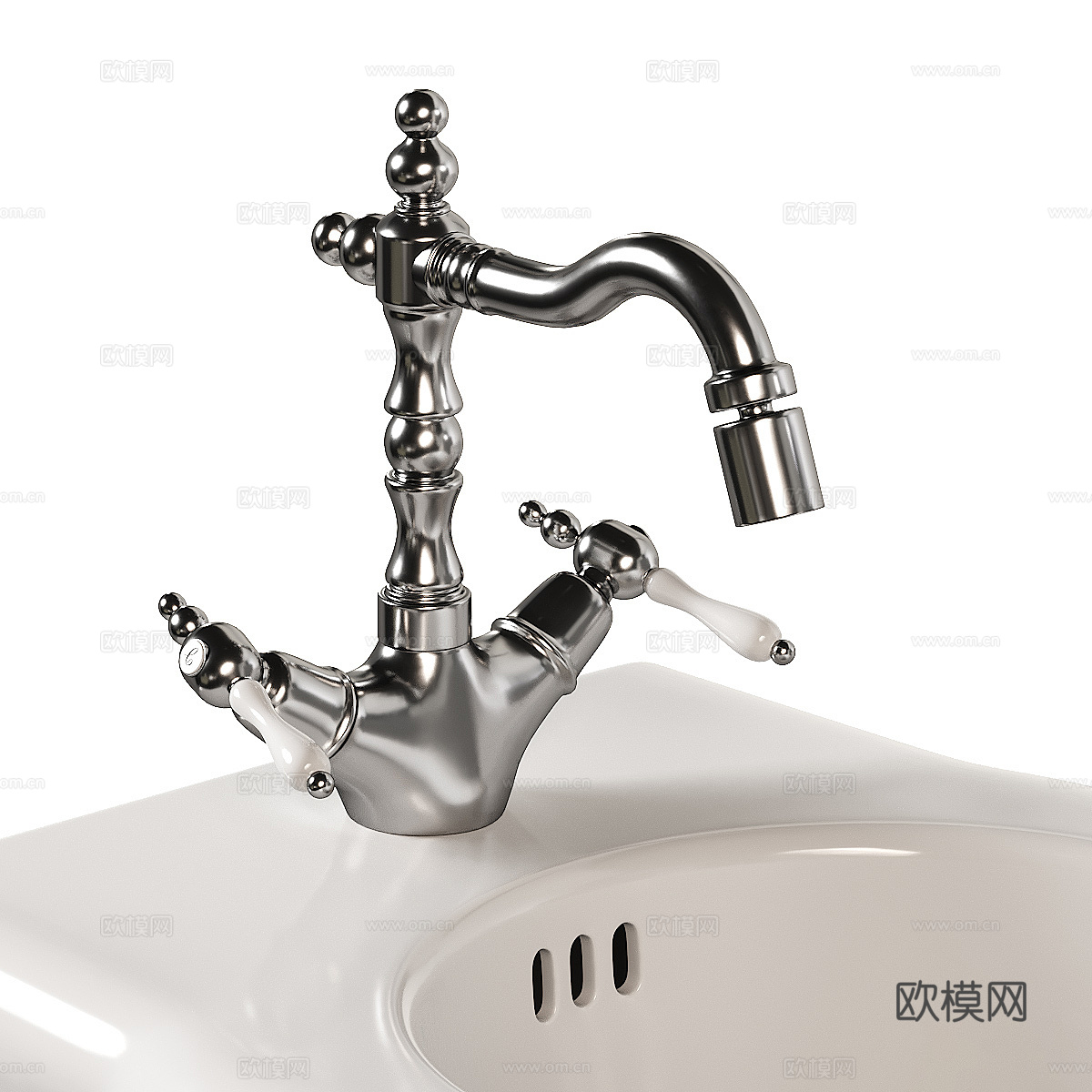 法式马桶 坐浴盆3d模型
