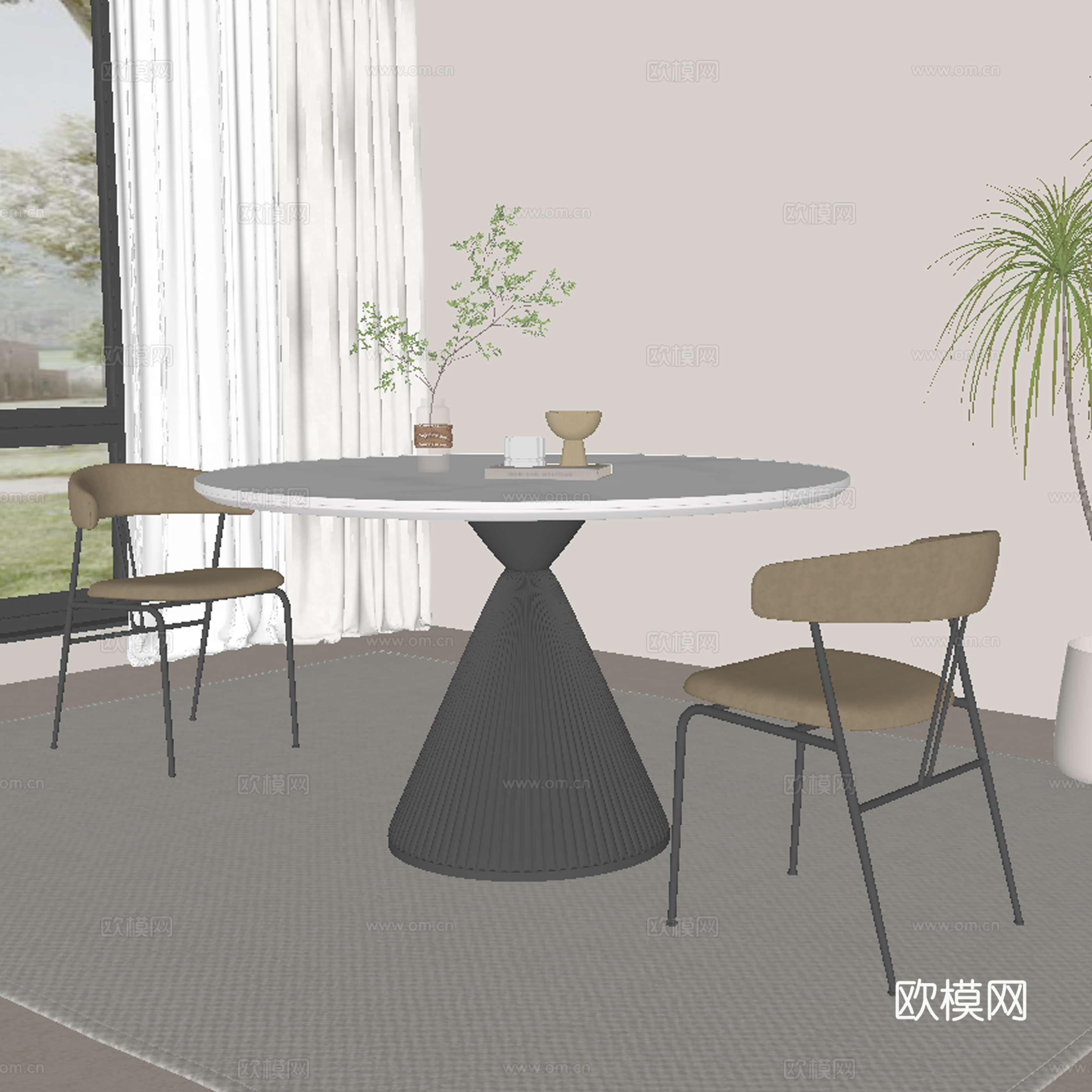 餐桌椅su模型