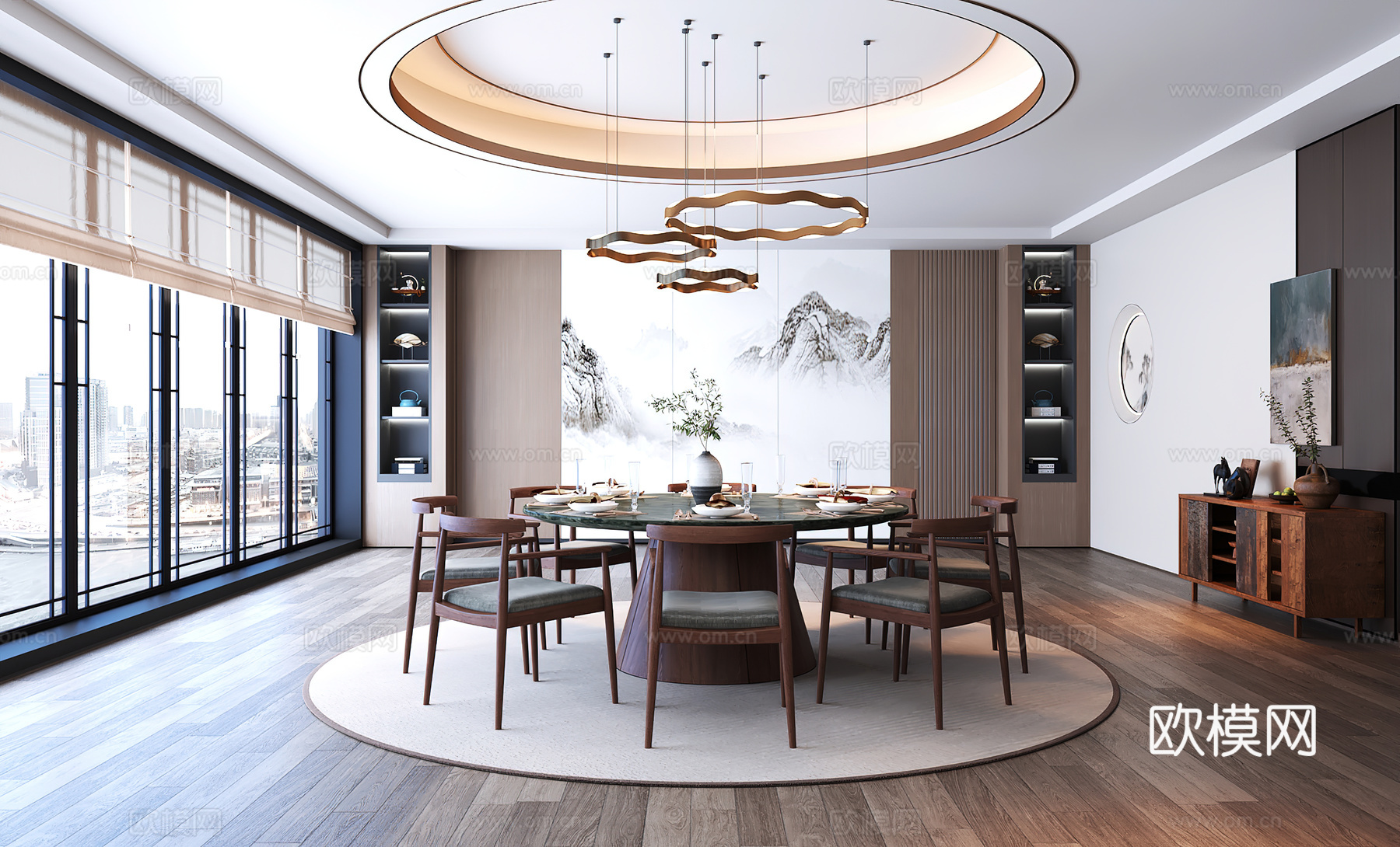 包厢 包间 餐厅包厢 餐饮包间 餐饮包房3d模型下载