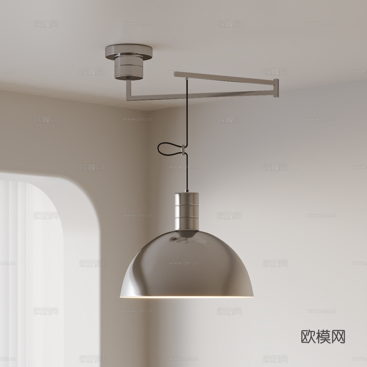 现代移位吊灯 包豪斯吊灯 金属吊灯3d模型