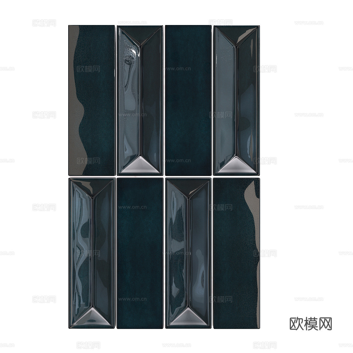 新中式瓷砖 花砖 马赛克瓷砖3d模型