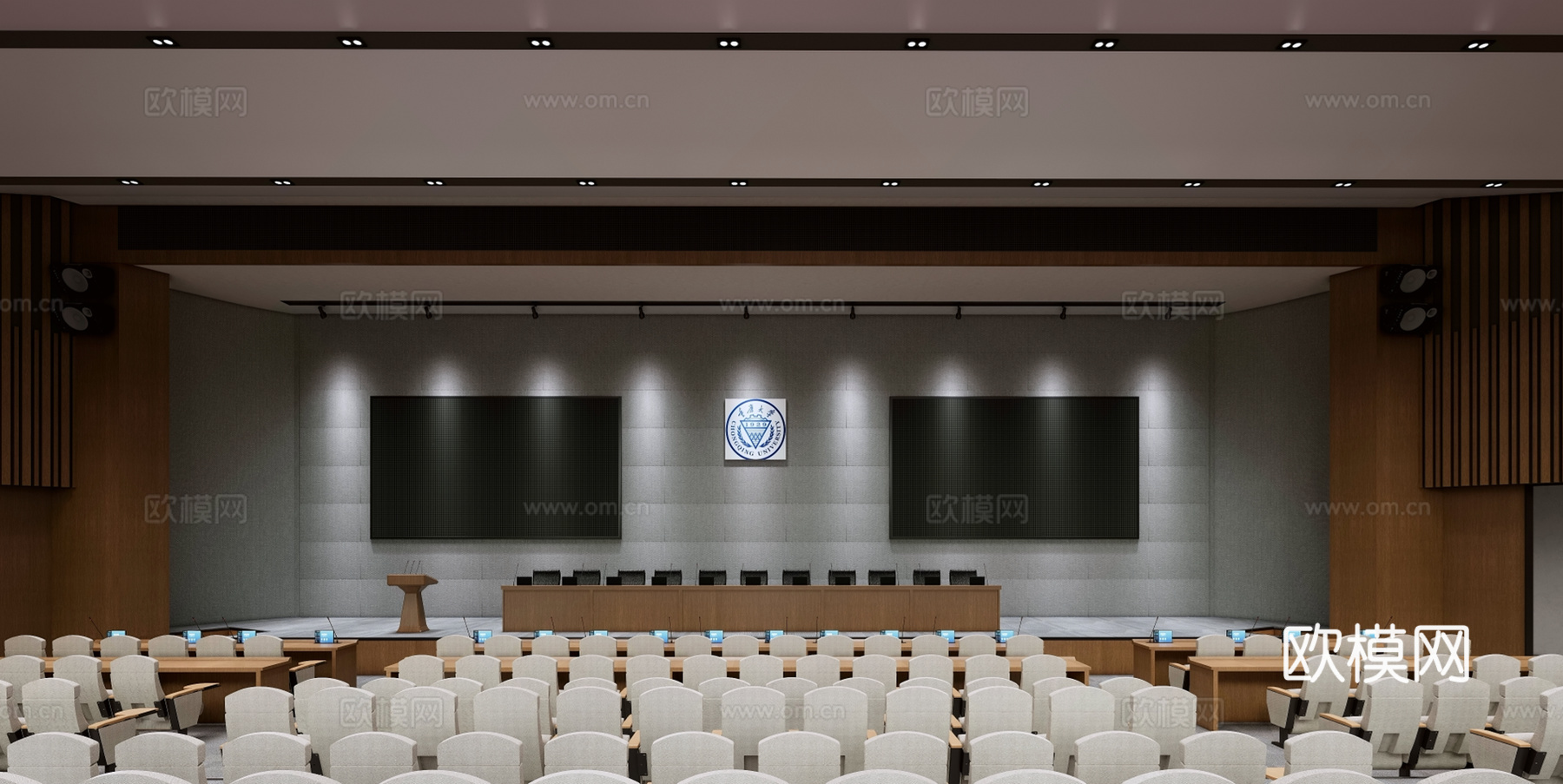 学校报告大厅su模型