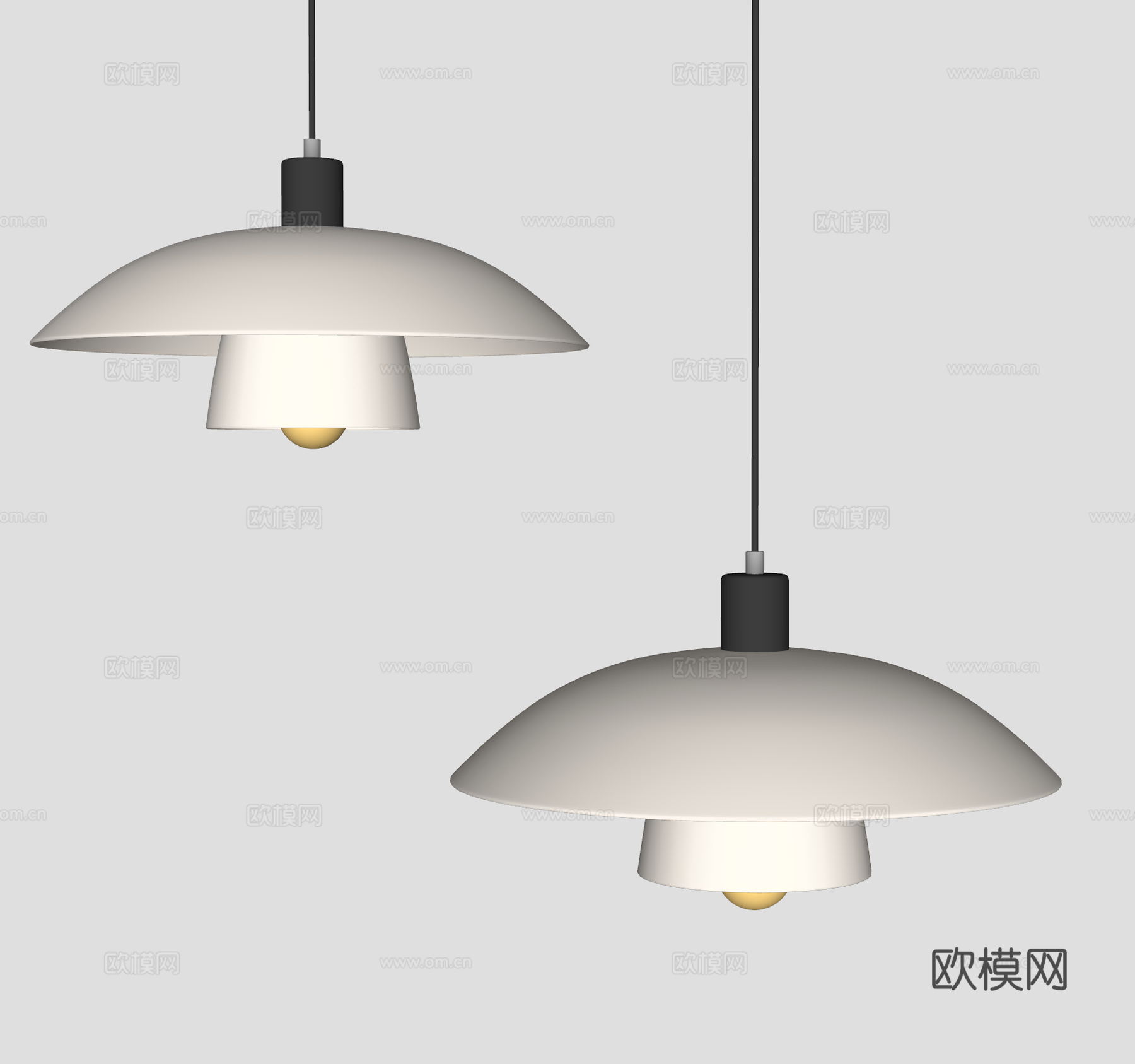 现代吊灯 飞碟吊灯 玻璃吊灯 餐厅吊灯su模型