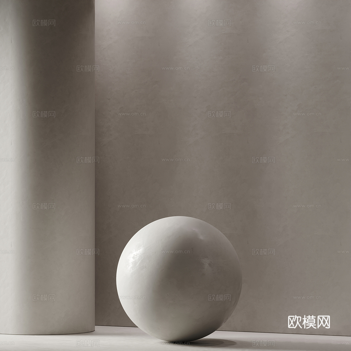 现代侘寂涂料 乳胶漆 微水泥3d模型