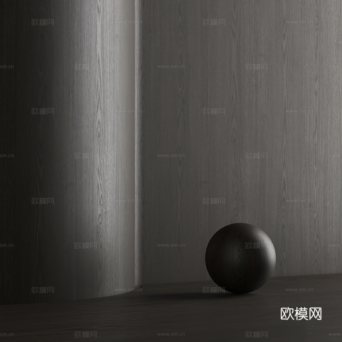 现代意式木纹 木饰面材质3d模型