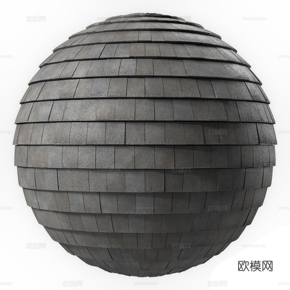 现代意式屋顶瓦片材质 混凝土屋顶3d模型
