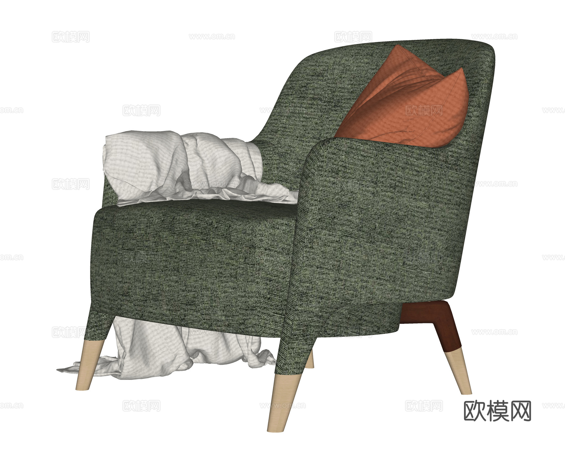 沙发椅 休闲椅su模型