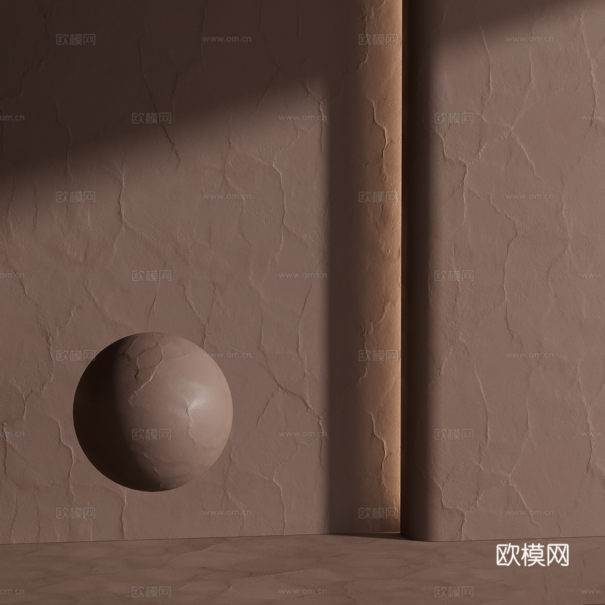 新中式侘寂涂料 肌理漆 艺术漆3d模型