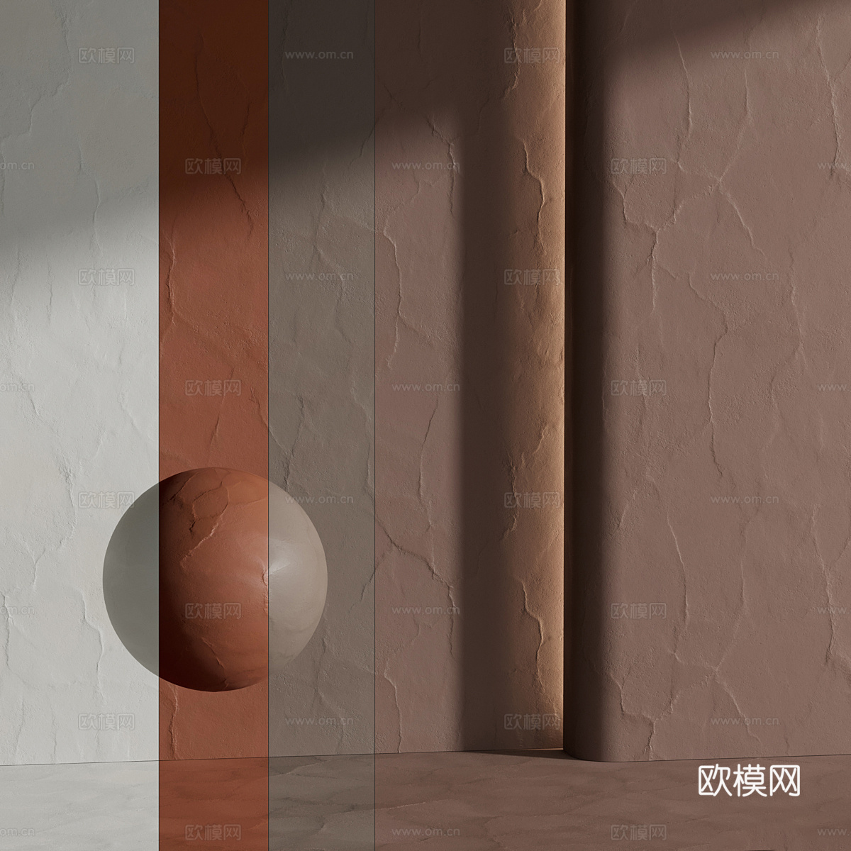 新中式侘寂涂料 肌理漆 艺术漆3d模型