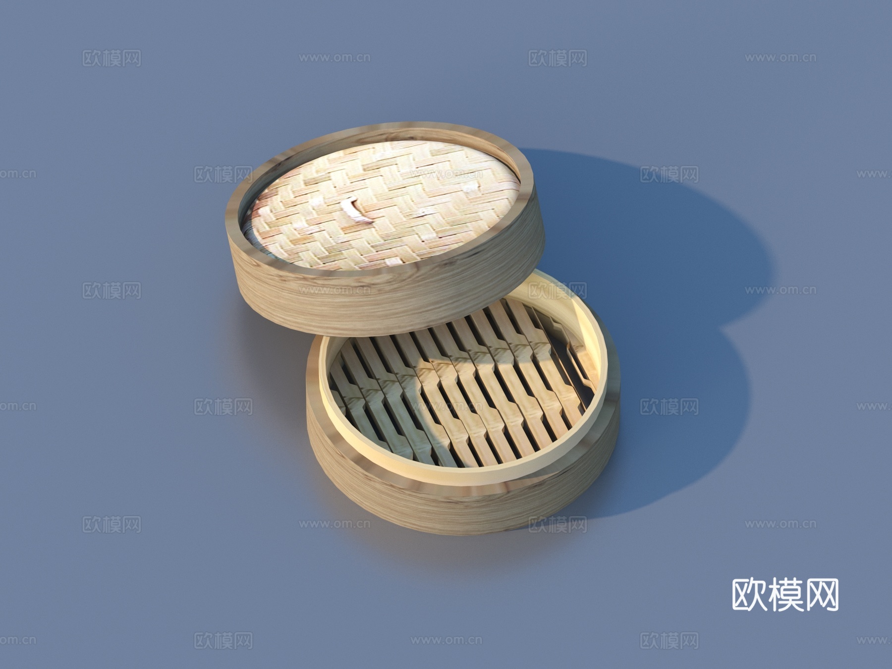 蒸笼 竹编蒸笼3d模型