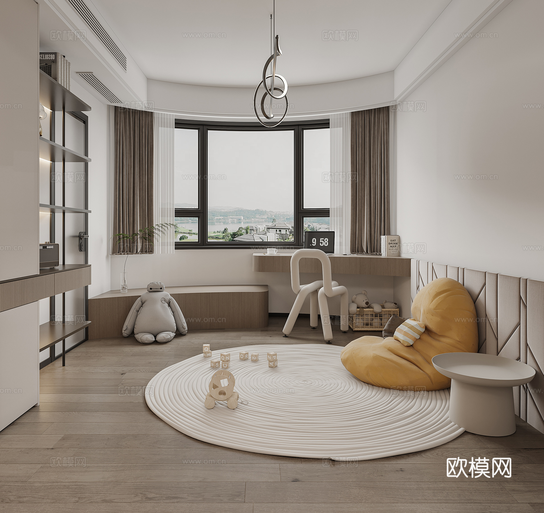 现代简约整体模型3d模型