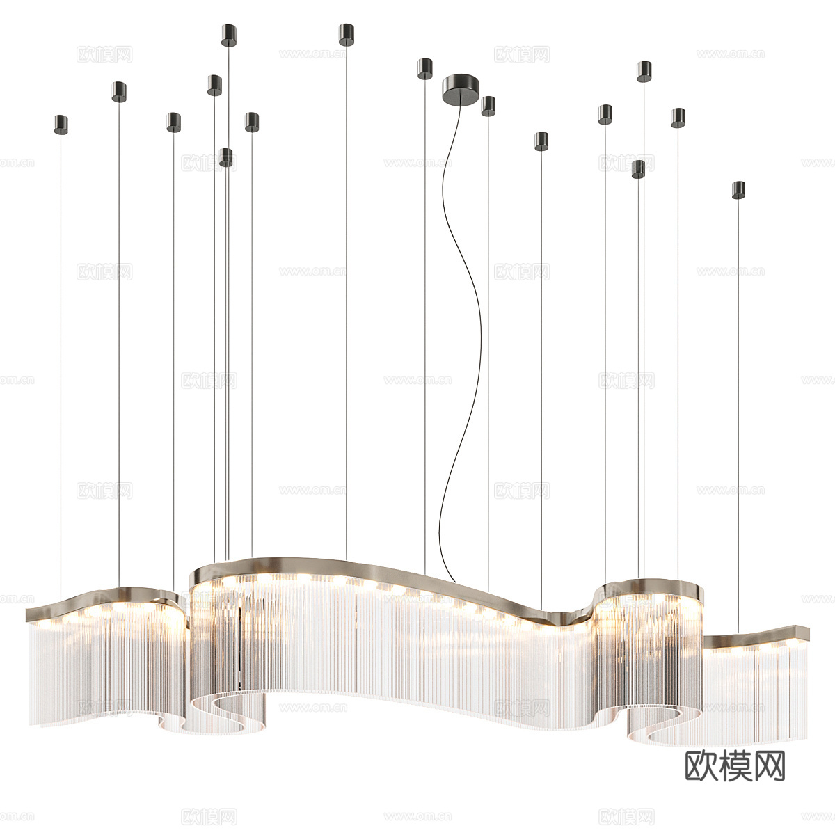 现代轻奢 Marina 工艺吊灯3d模型