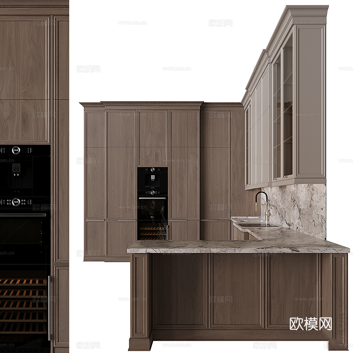 新中式橱柜3d模型