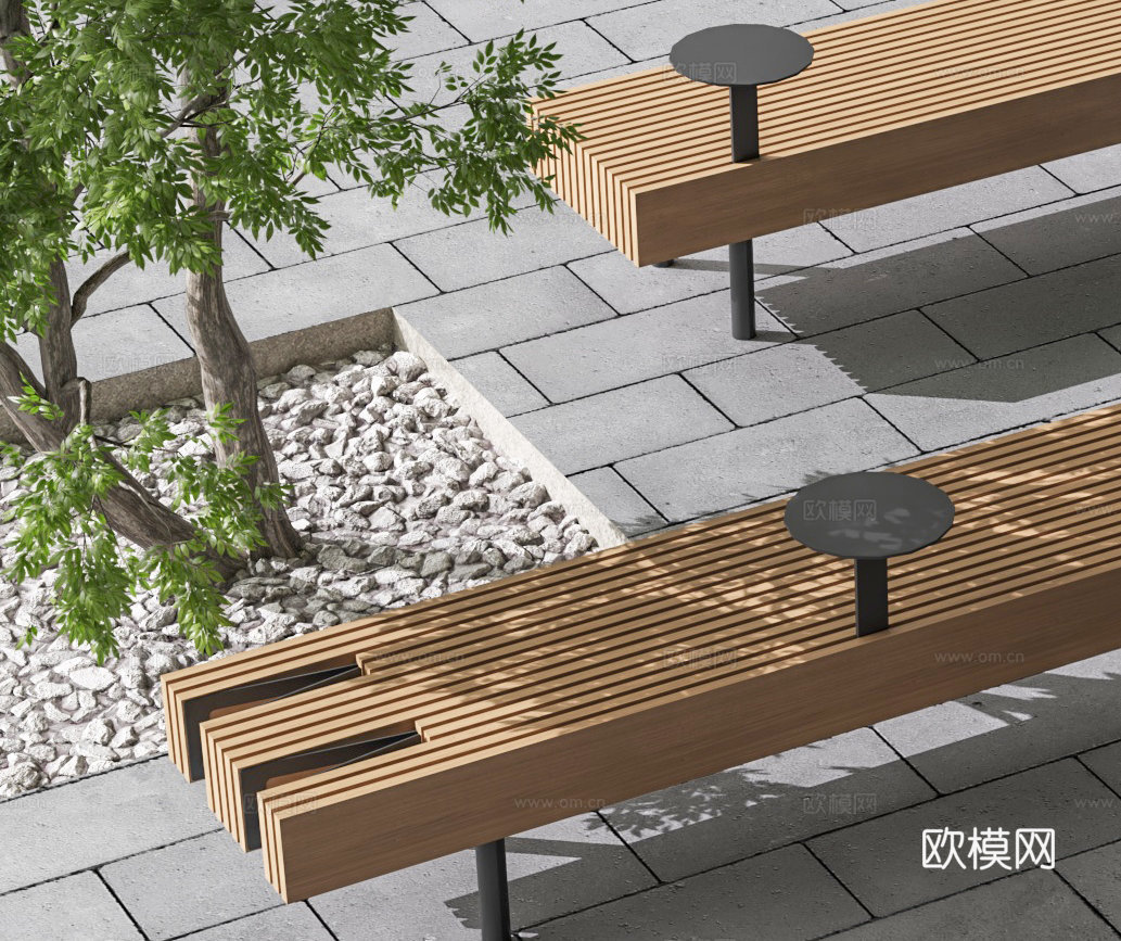 mmcite 景观长凳3d模型