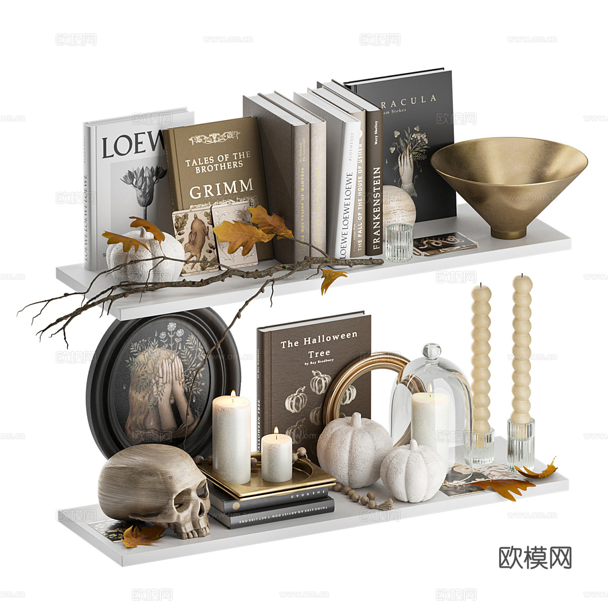 现代轻奢饰品摆件组合3d模型