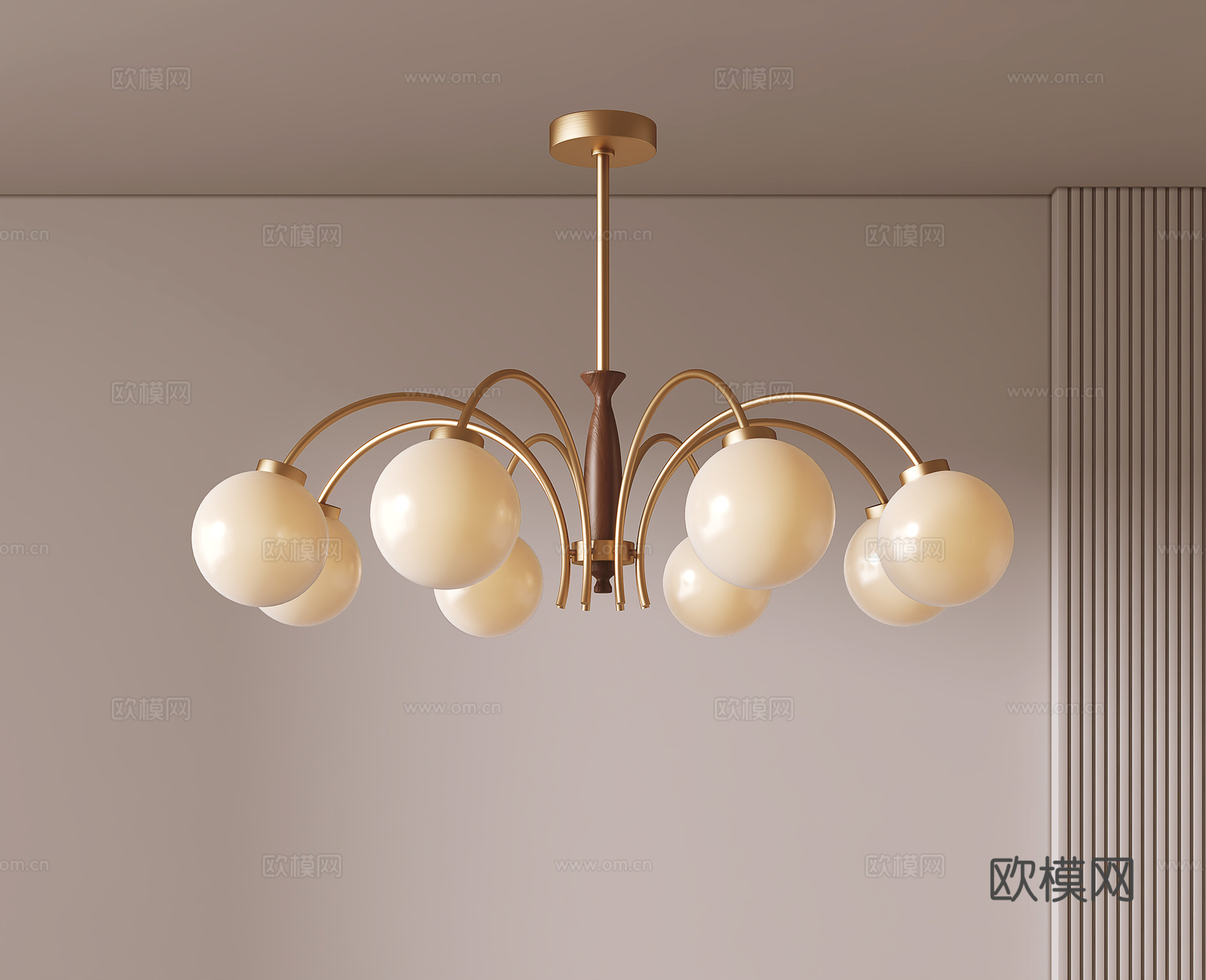 吊灯su模型下载（渲染图1）
