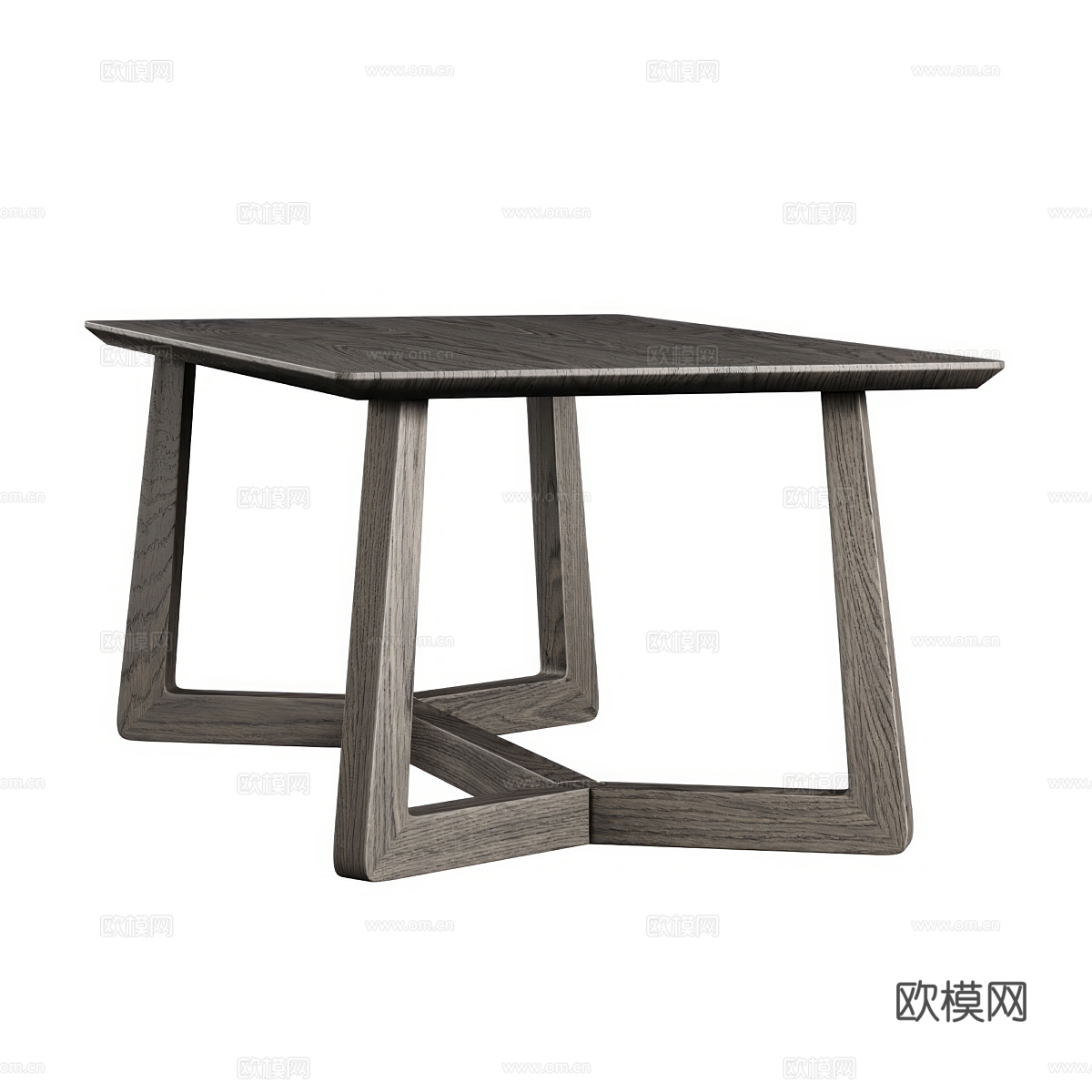 现代意式 Edu 木制长餐桌3d模型