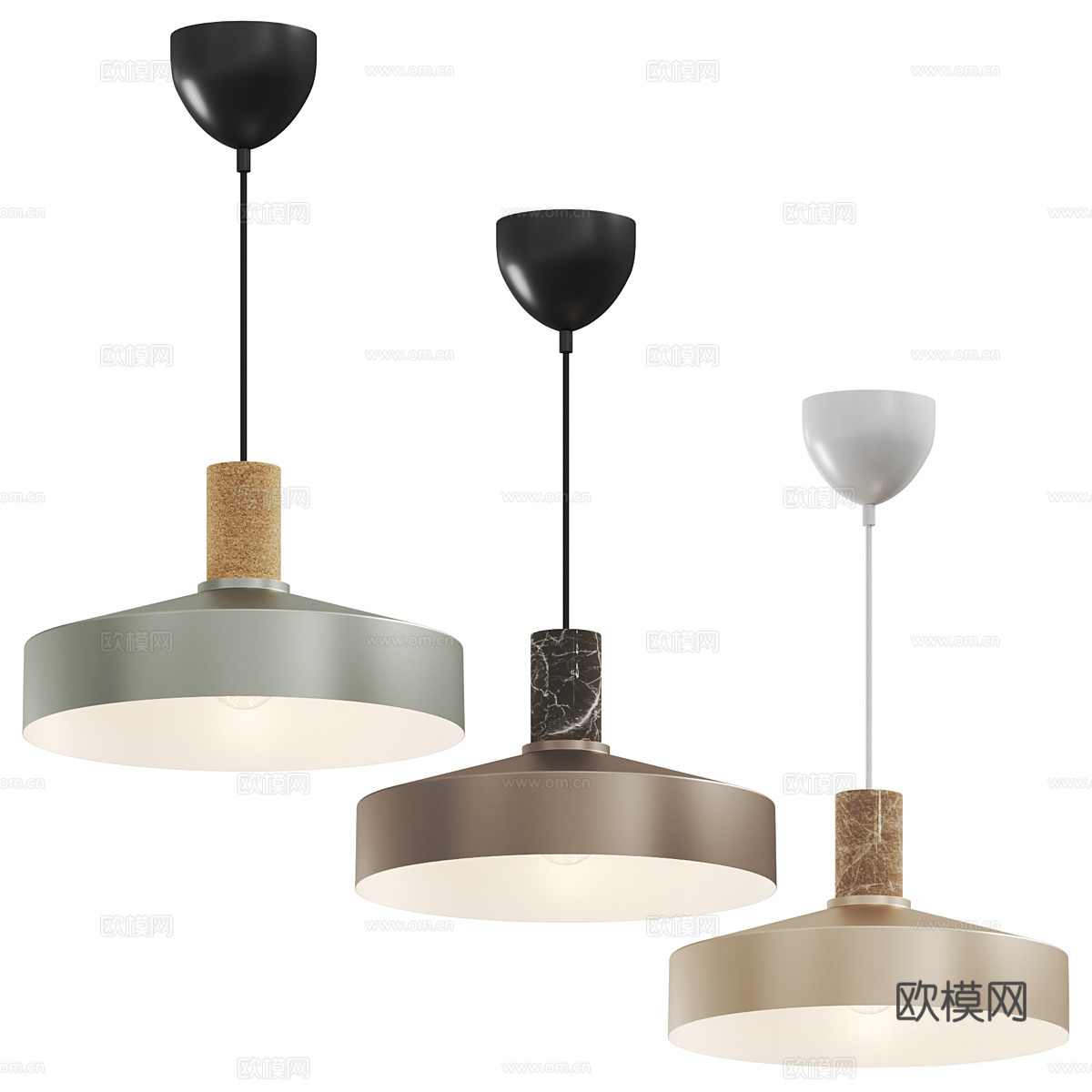 现代奶油风 Elvas 装饰吊灯3d模型