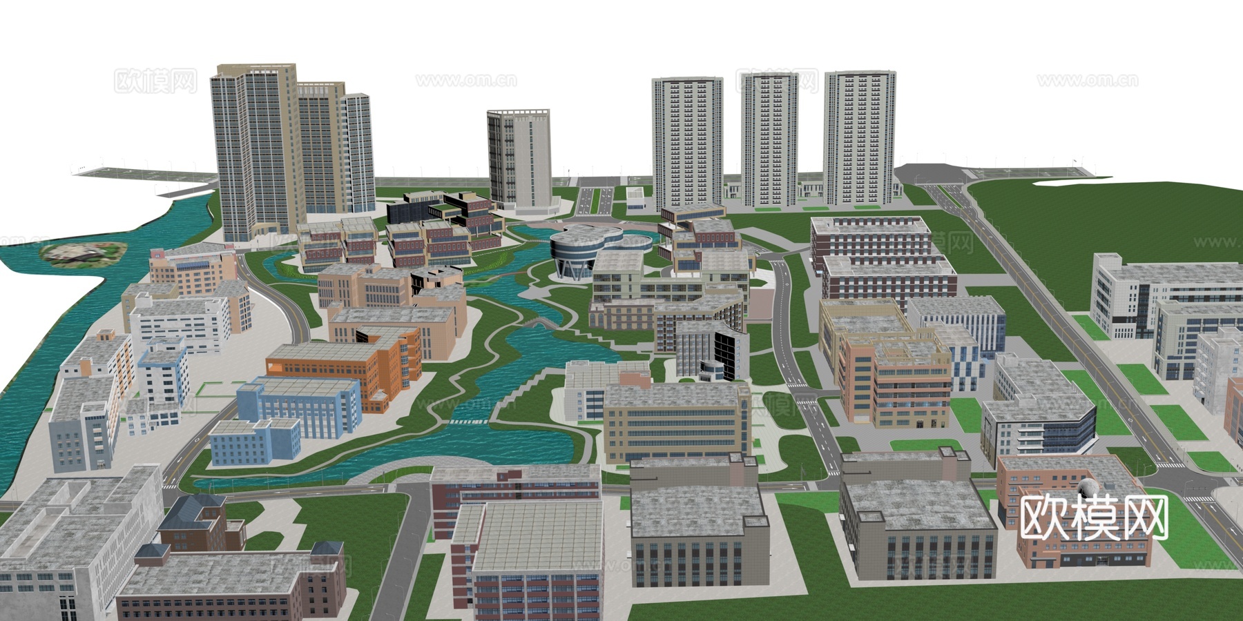 智慧项目数字孪生产业园科技园3d模型