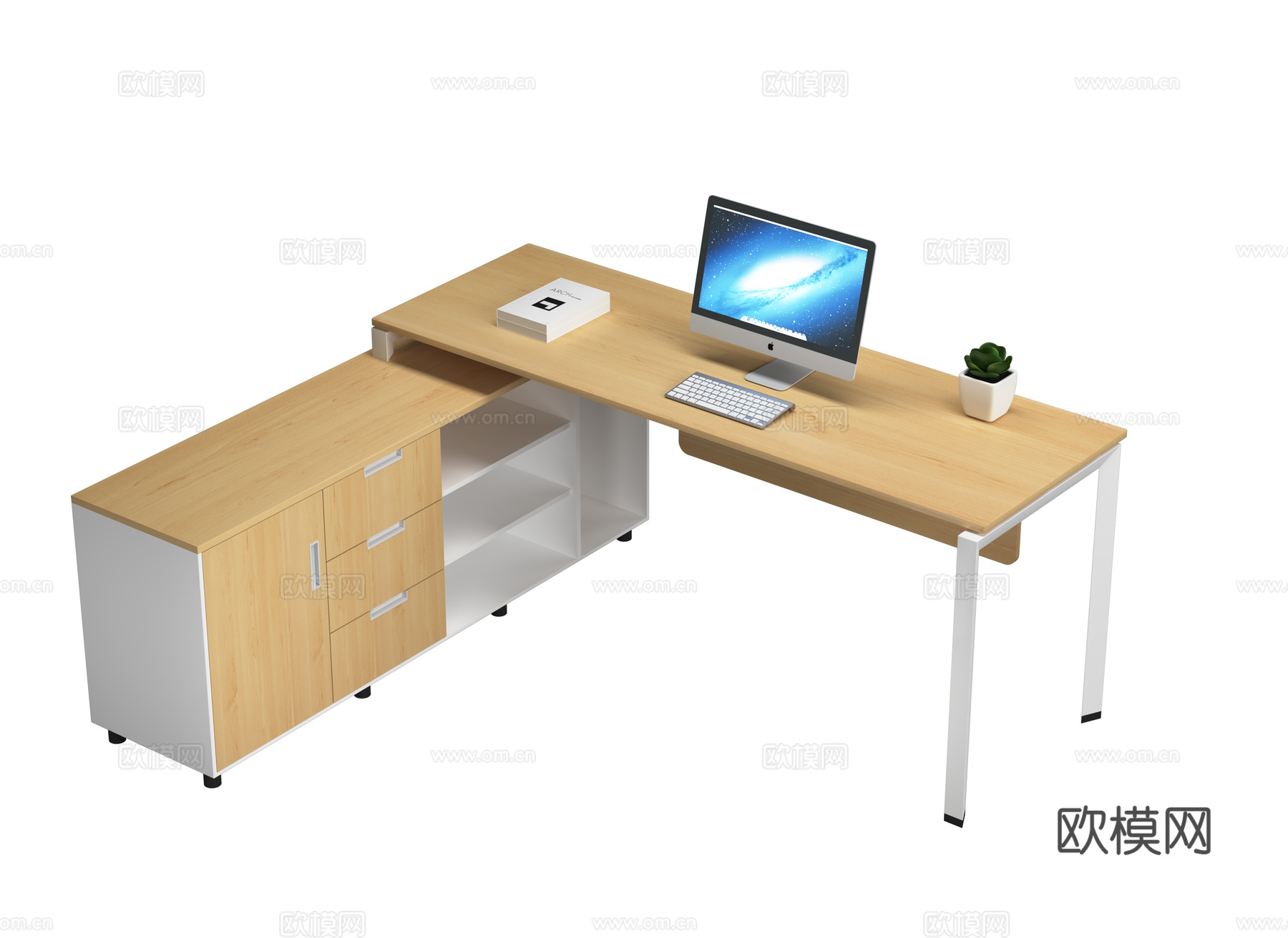 办公桌 电脑桌 工作台 书桌 L型桌3d模型