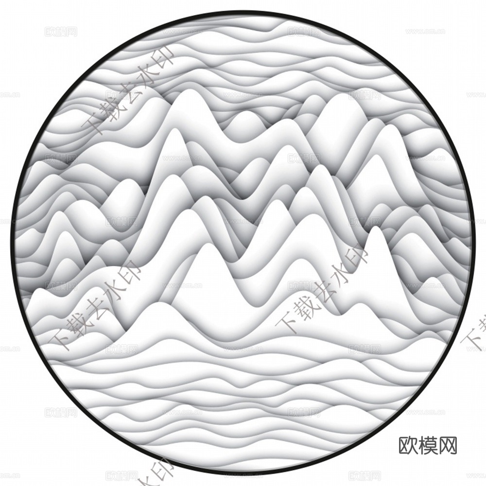 新中式圆形装饰画壁画