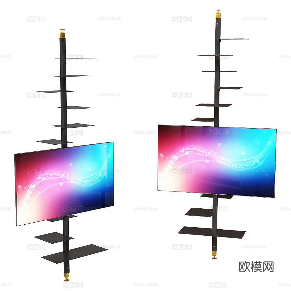 现代电视架3d模型