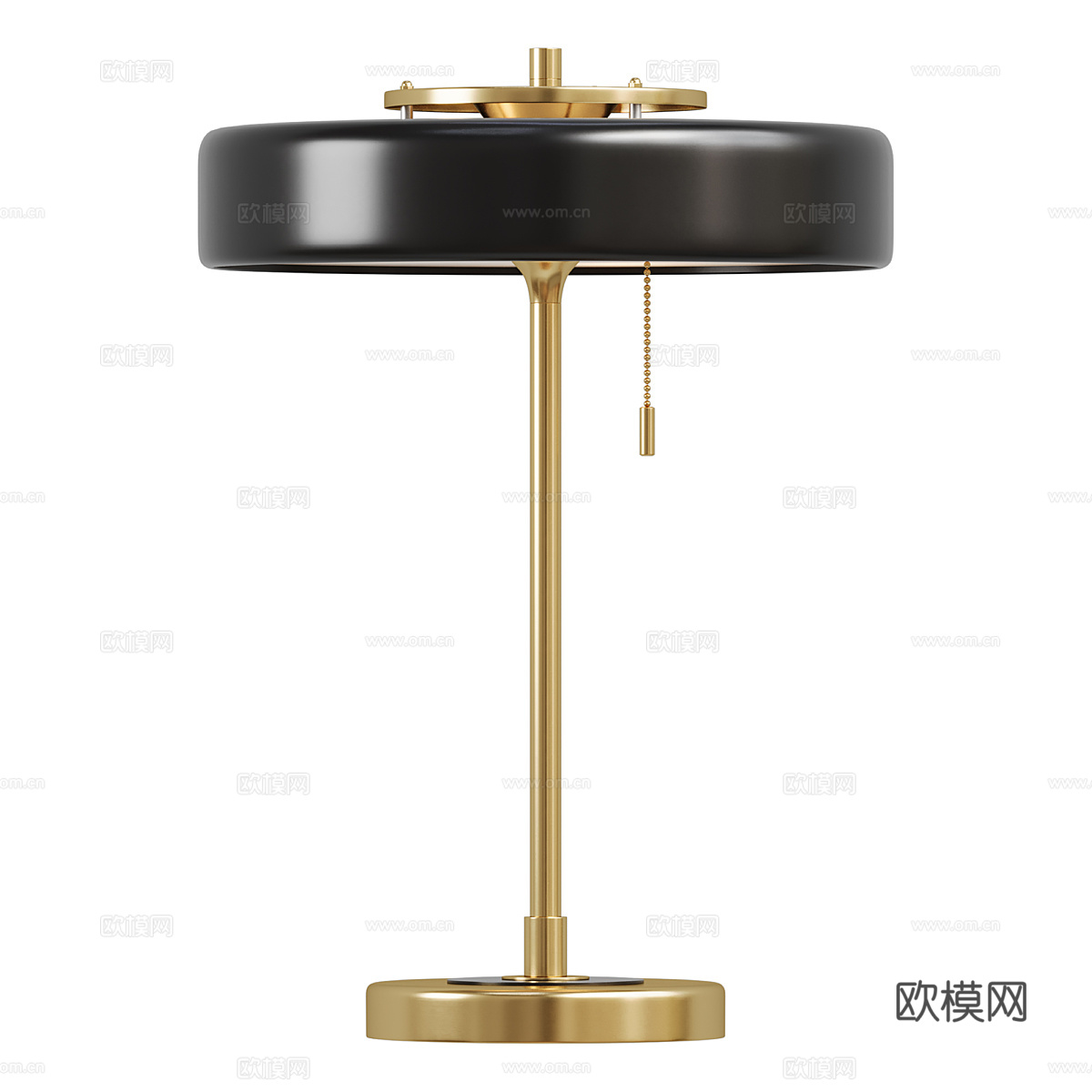 现代轻奢极简金属旋转台灯3d模型