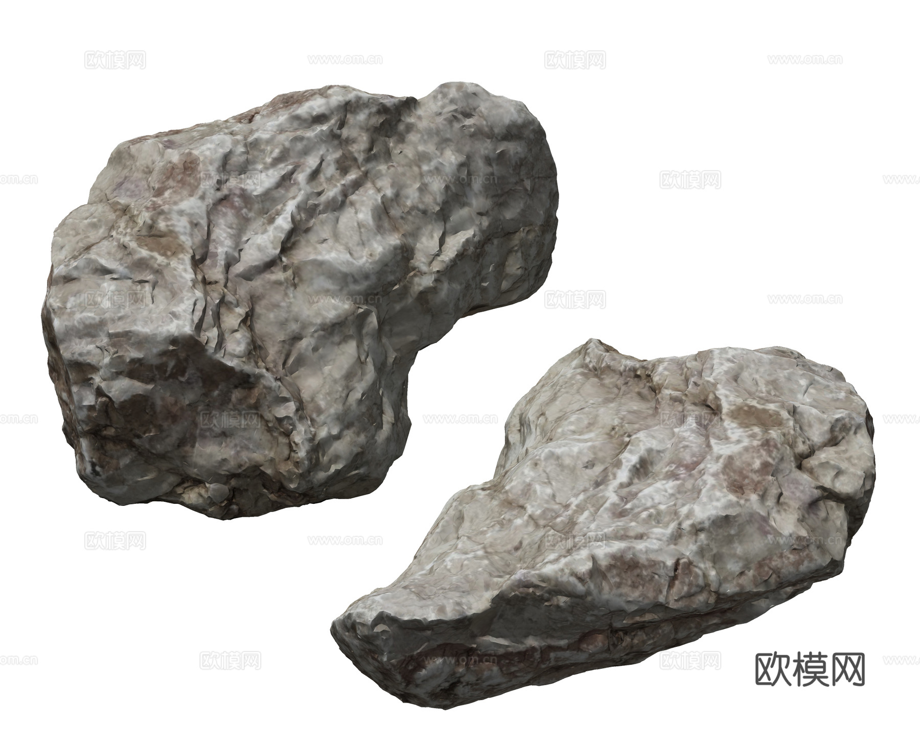 景观石头 自然石 岩石 石块 户外石头su模型