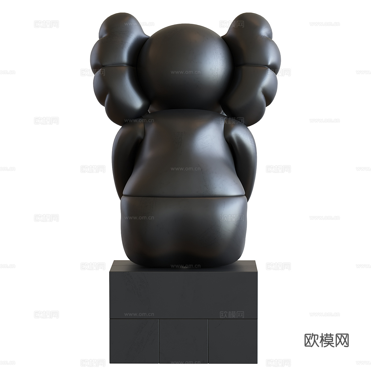 现代意式 KAWS 公仔雕塑3d模型
