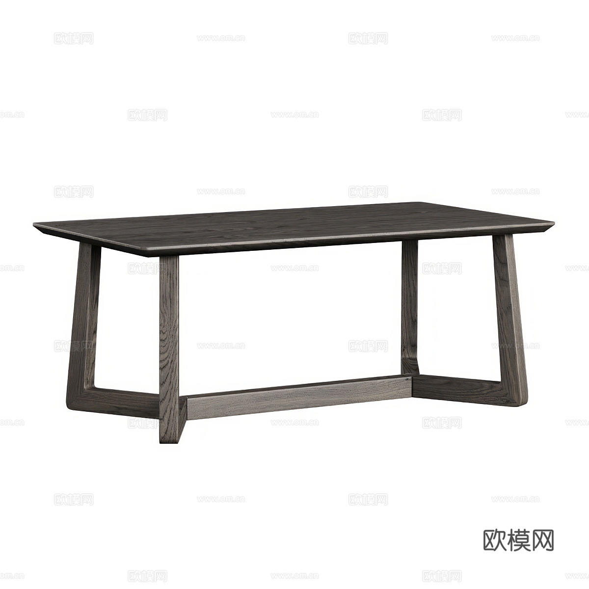 现代意式 Edu 木制长餐桌3d模型