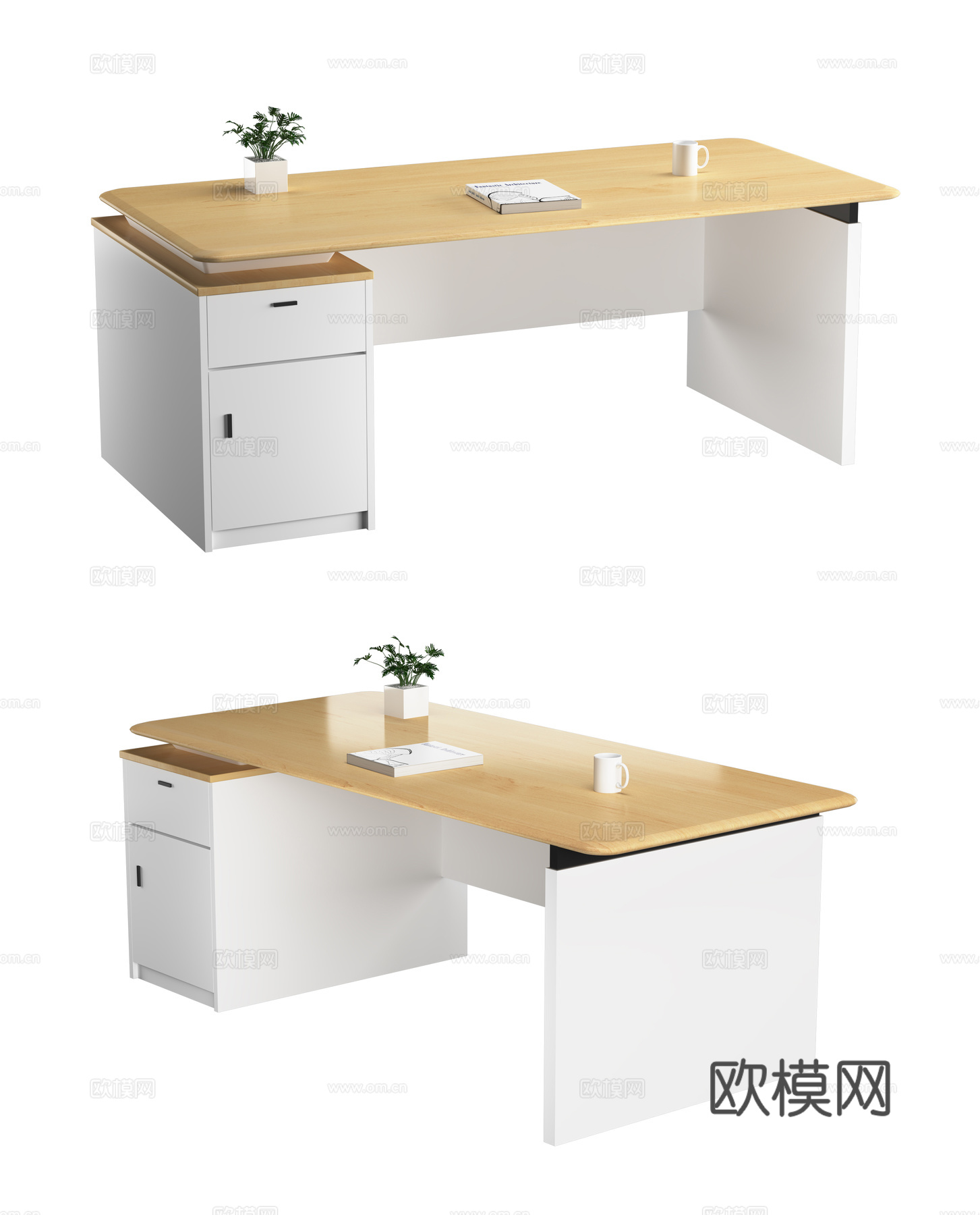 办公桌 电脑桌 工作台 书桌3d模型