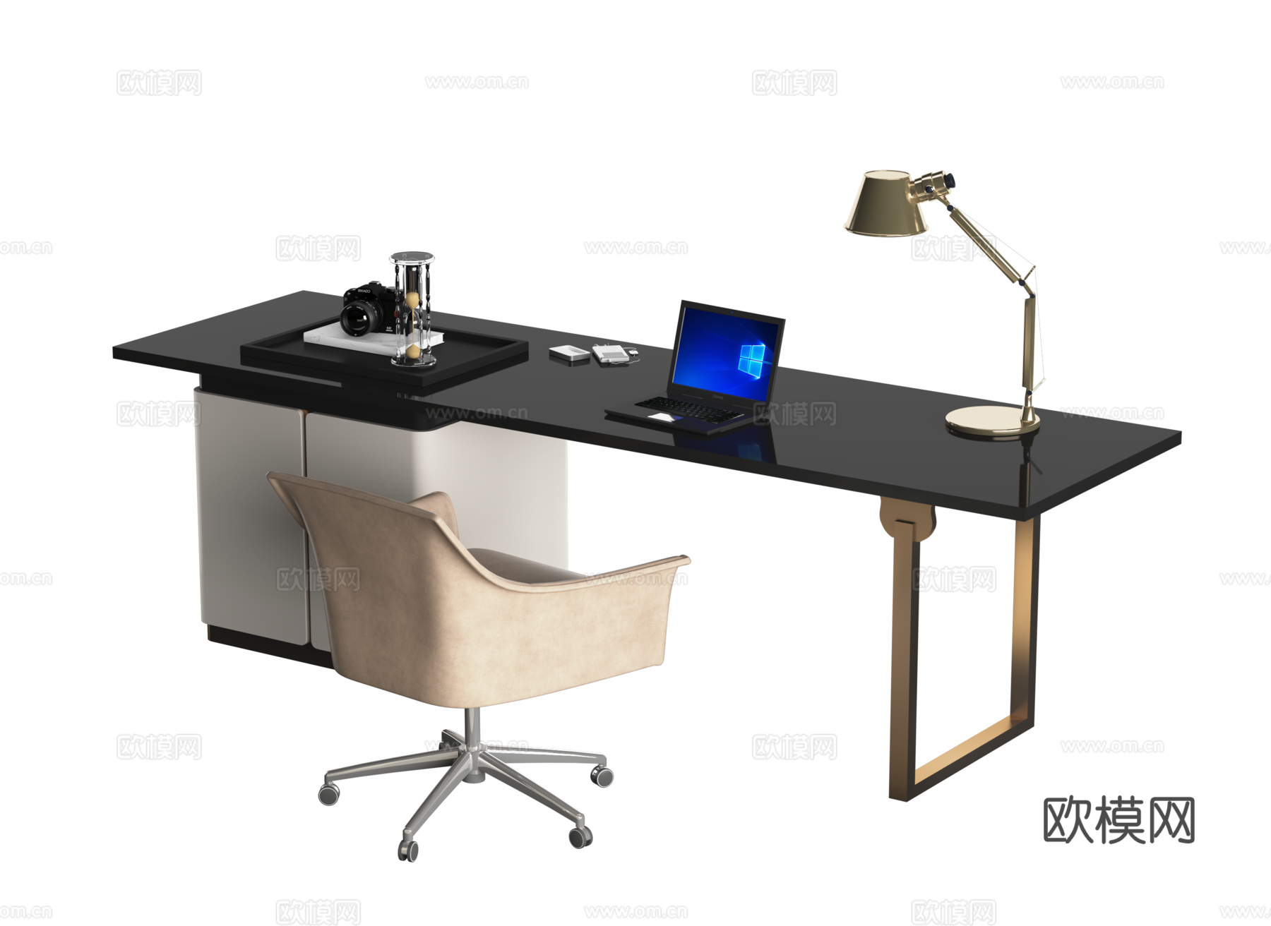 书桌椅 办公桌椅 电脑桌椅 经理桌椅3d模型
