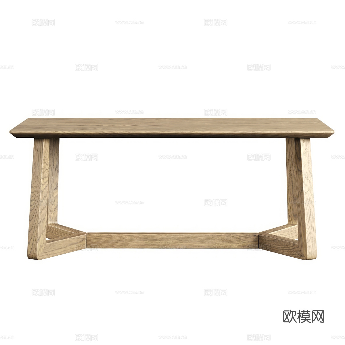 现代意式 Edu 木制长餐桌3d模型