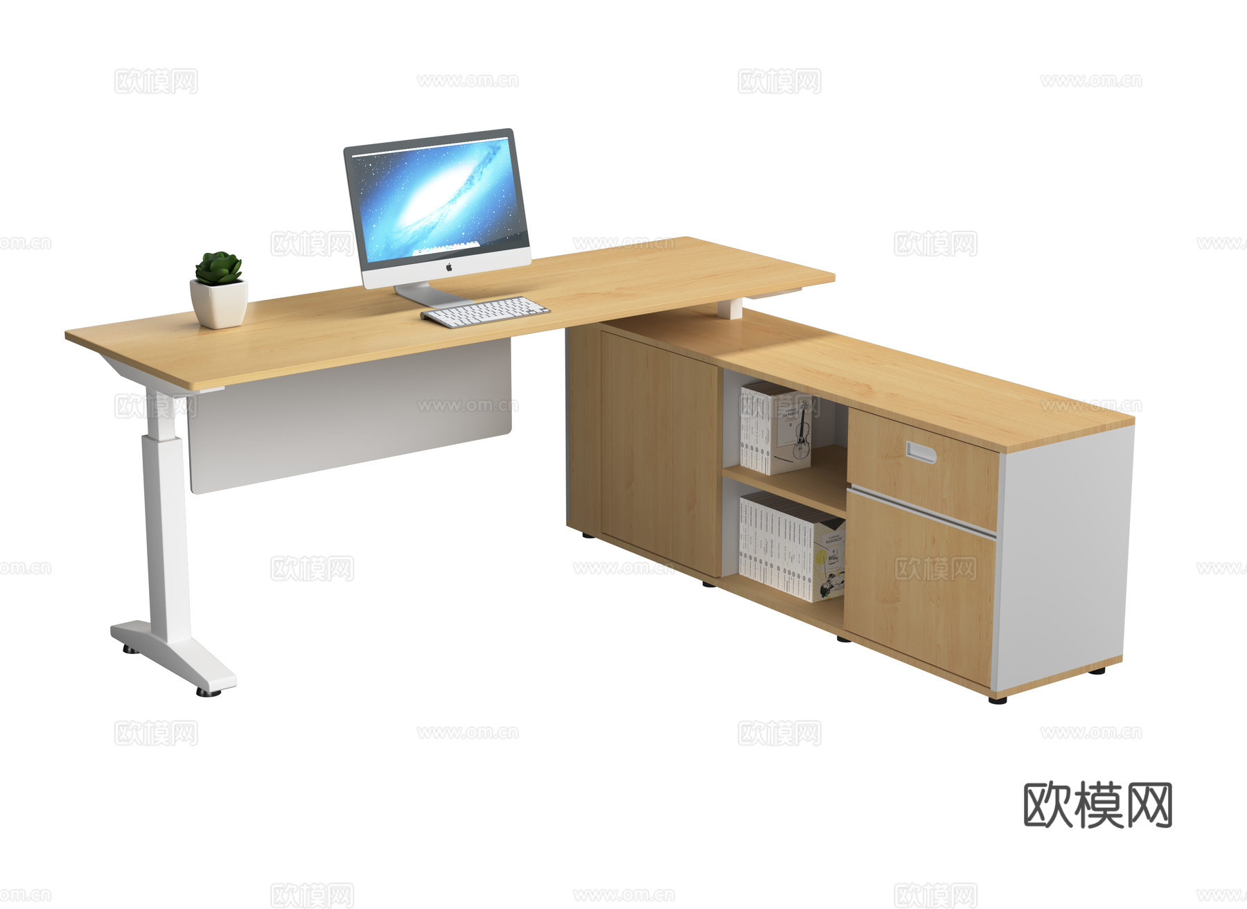 办公桌 电脑桌 工作台 书桌 L型桌3d模型