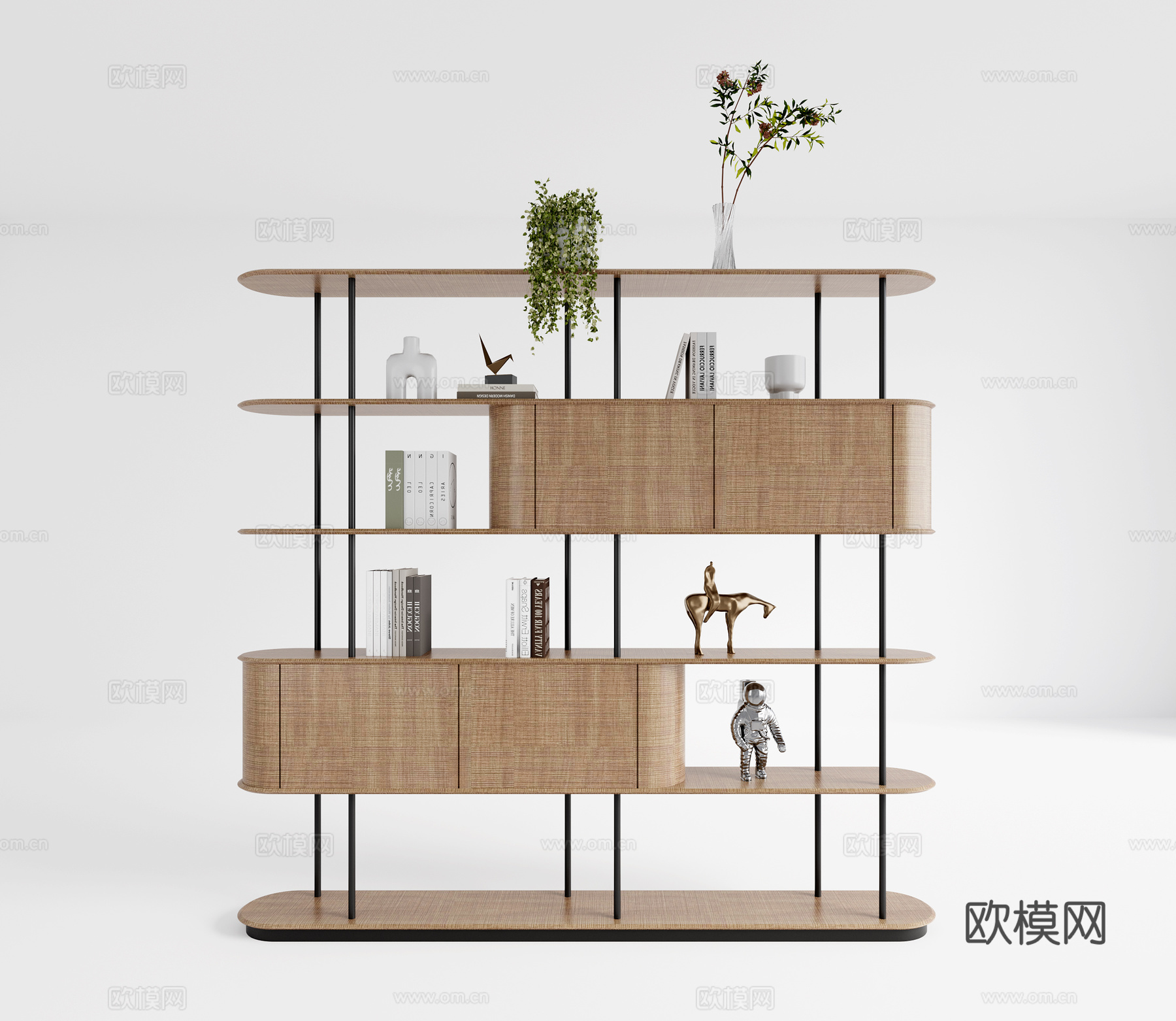 置物架摆件组合3d模型