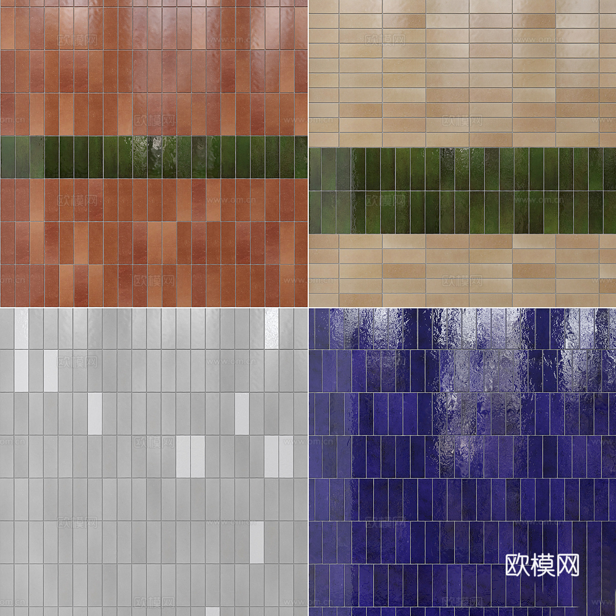 现代奶油风瓷砖 花砖 马赛克瓷砖3d模型