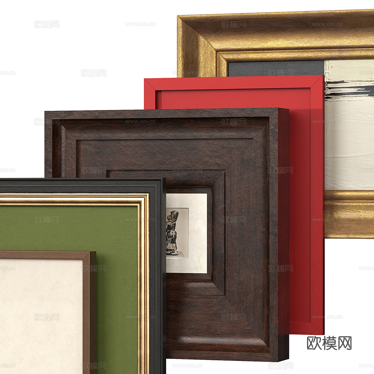 中古风复古装饰画框3d模型